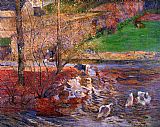 Landscape with Gees by Paul Gauguin